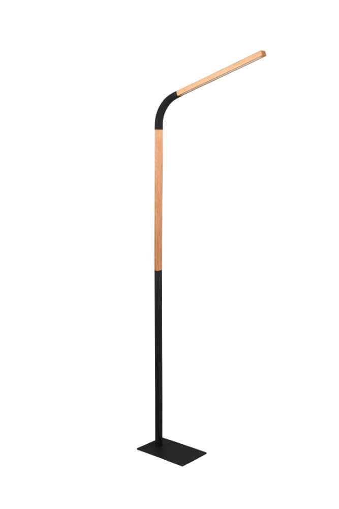 Flexible Leselampe Norris schwarz mit Holz Trio 4017807600018
