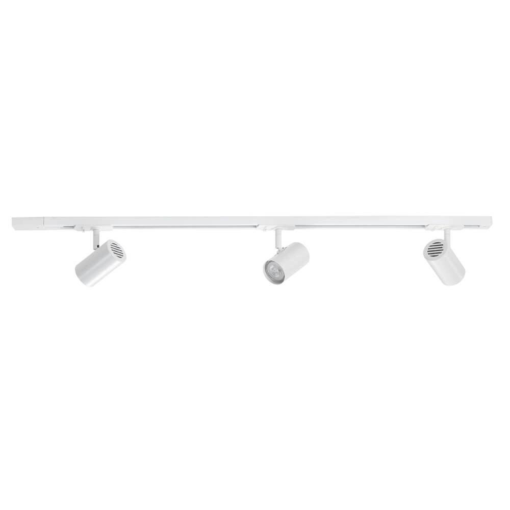 1-Phasen-Schienenset 100cm Cilinder weiß mit 3 Flecken