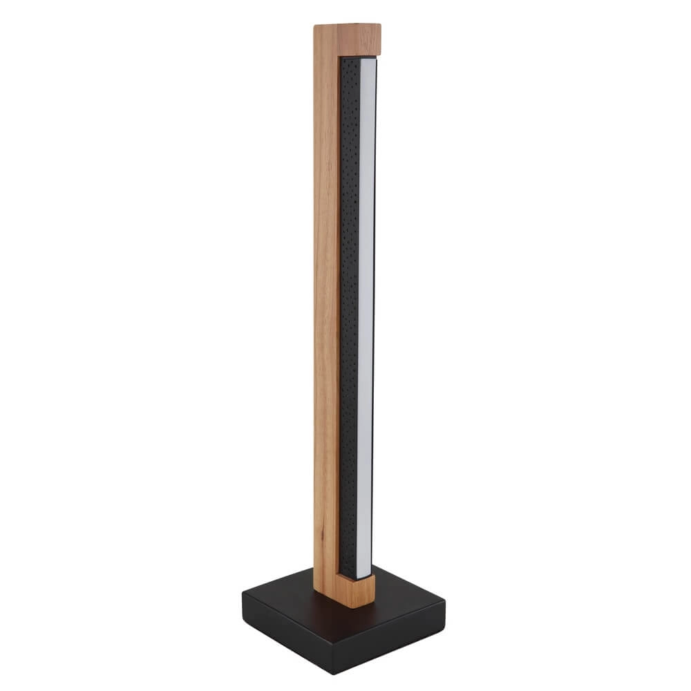 Design-Tischleuchte Starla schwarz mit Holz 48cm Globo 9007371459292
