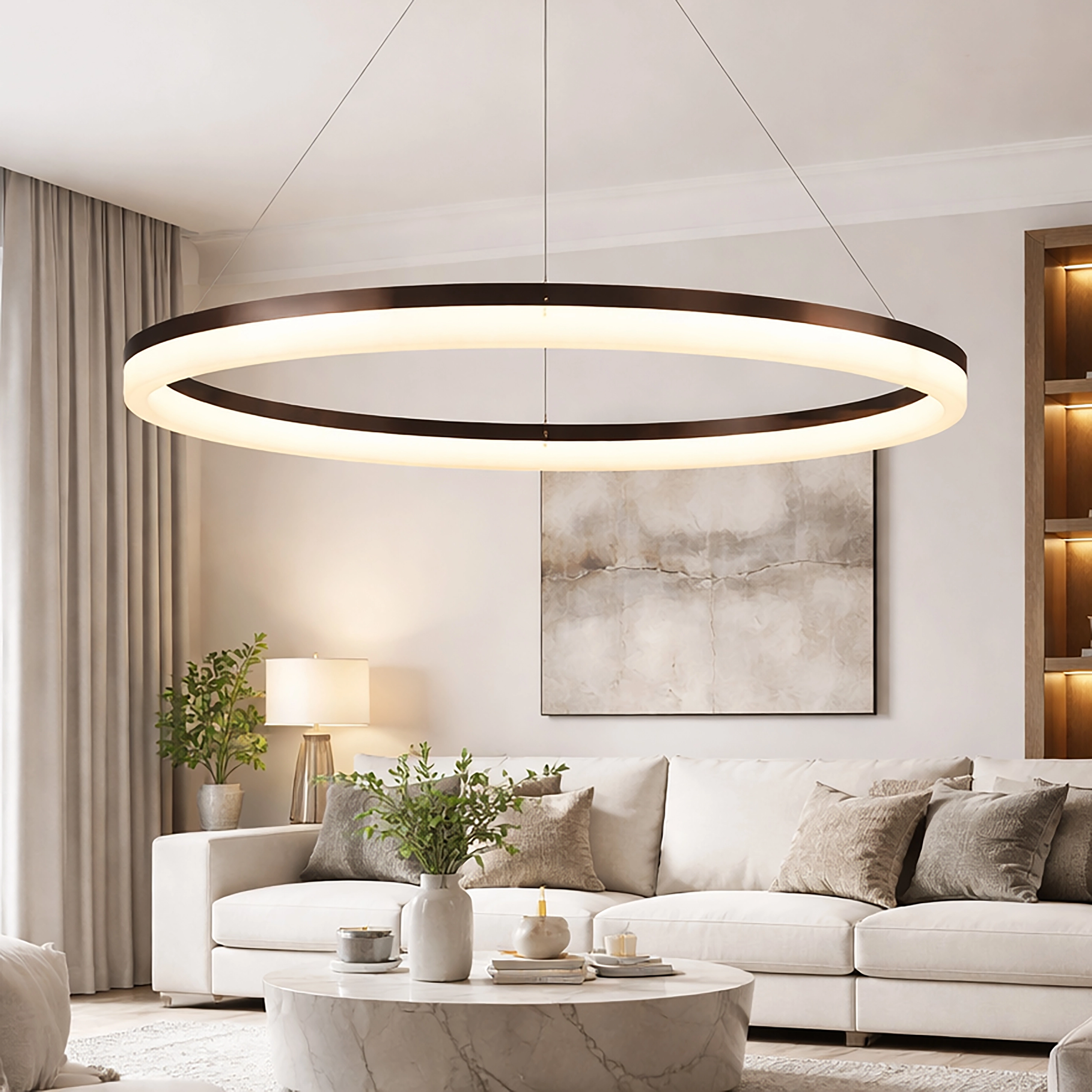 Elegante Pendellampe Ara Ø 150 cm Bronze Lyora 5053423316055