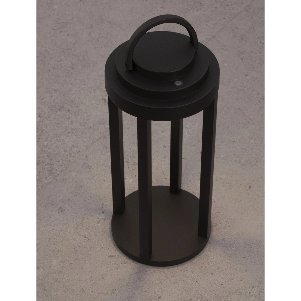 Schlanke Tischleuchte Mocha anthrazit 35cm