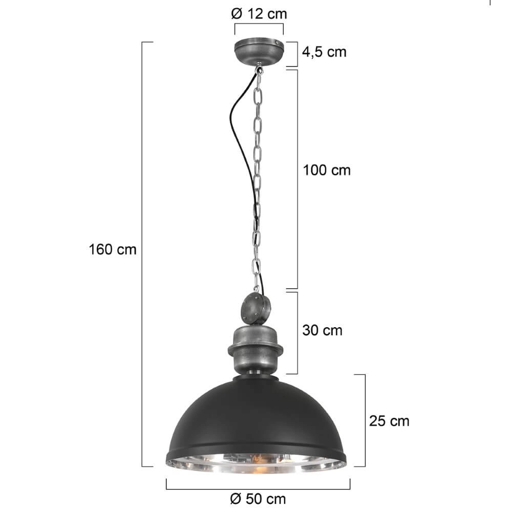 Industrielle Hängelampe Gaeve Ø 50cm Steinhauer 8712746132069