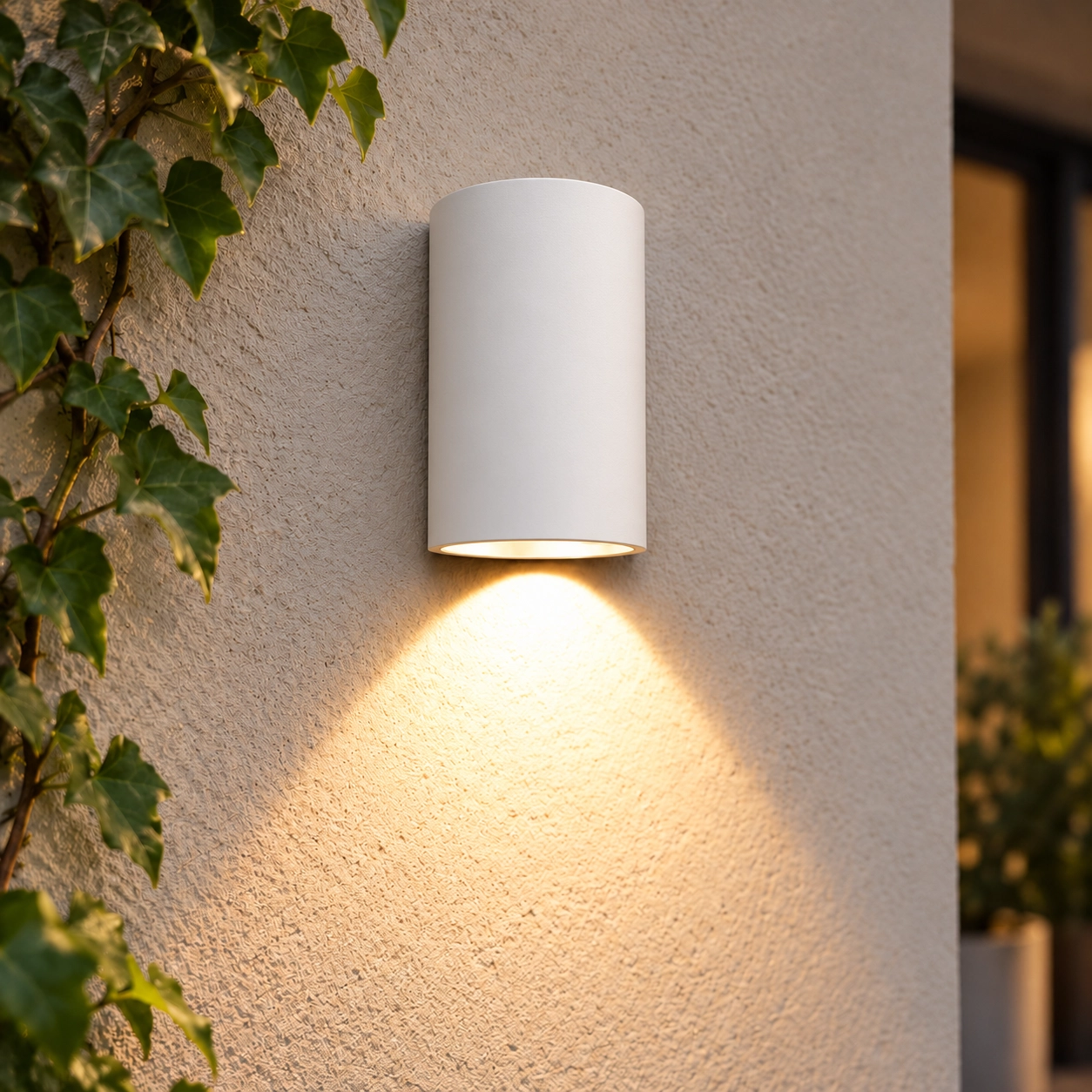 Weißer LED-Scheinwerfer Brody 7cm - weiß