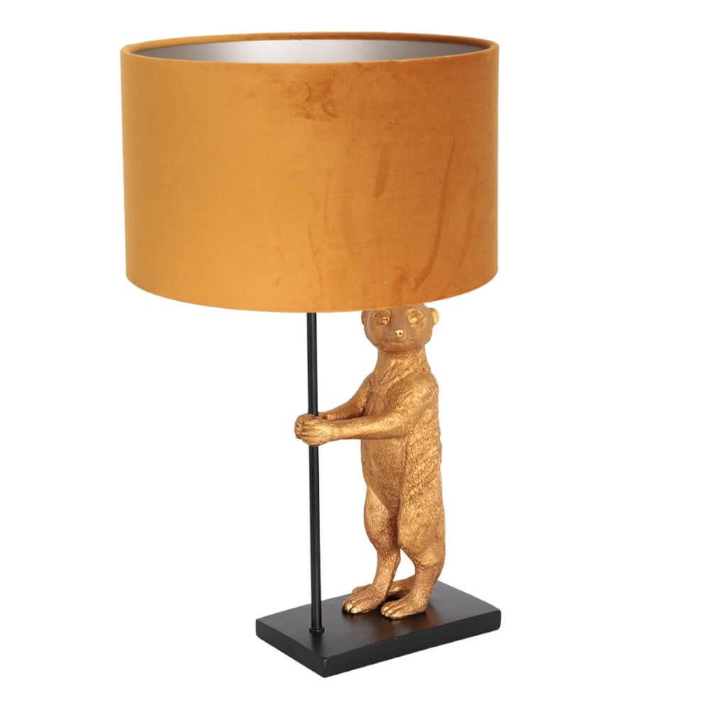 Tischlampe Animaux mit goldenem Samt Steinhauer 8712746151848
