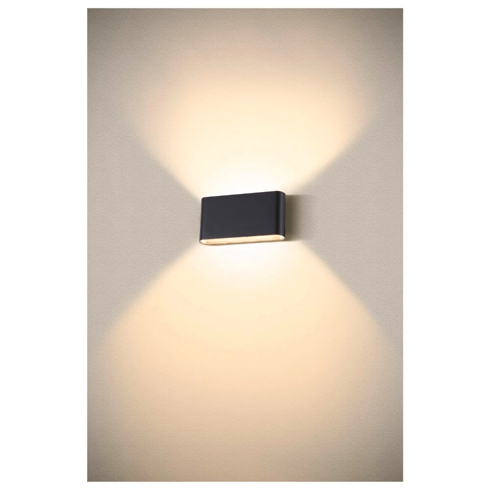 LED-Wandstrahler Oval 18 Oben und unten – schwarz SLV 4024163273442