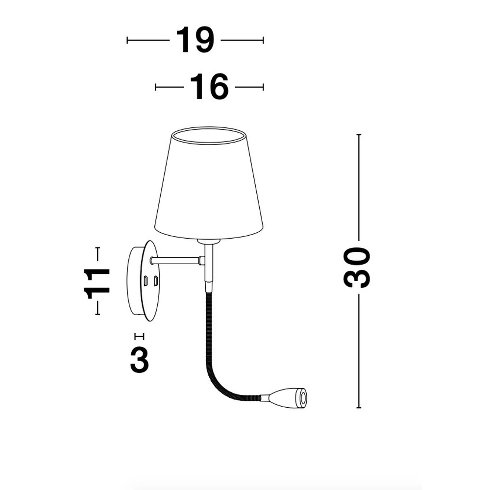 Nachttischlampe Nia schwarz Lyora 5212017427120