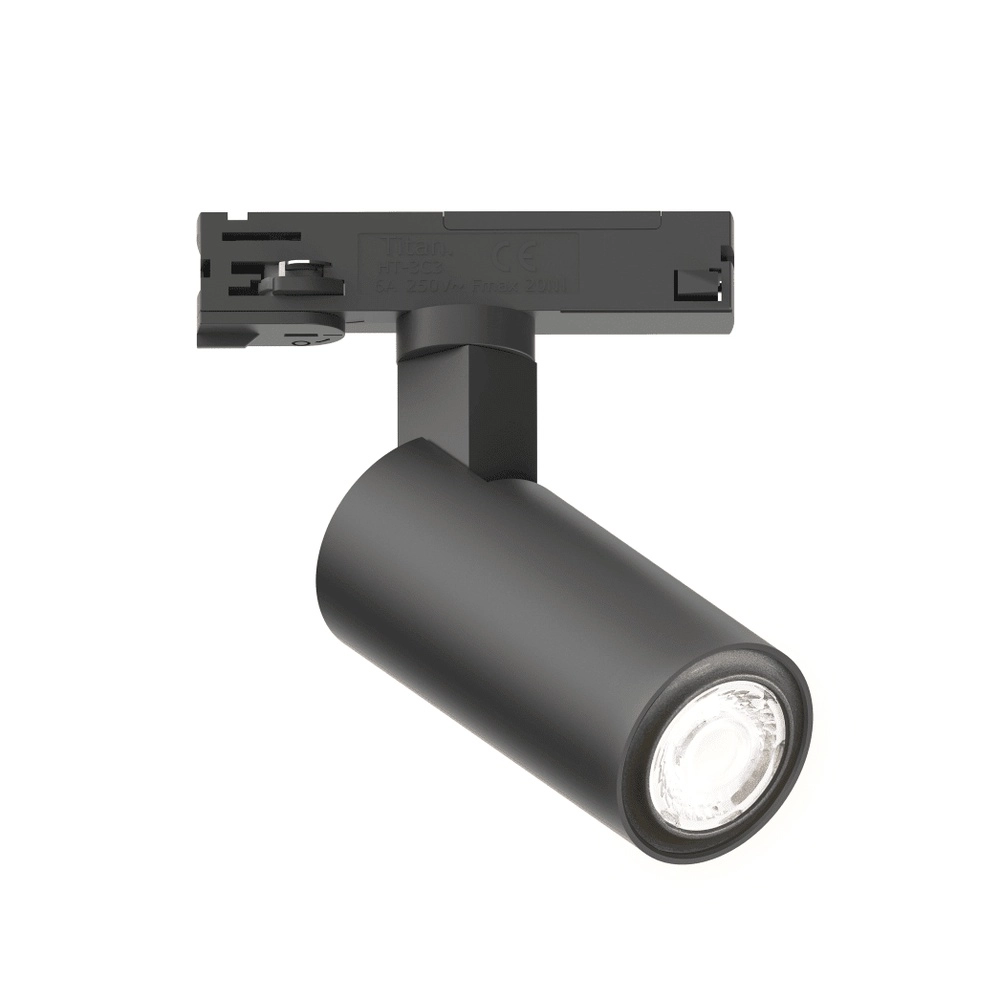 Einphasen-Gleis-Spot Tevo Mini Schwarz