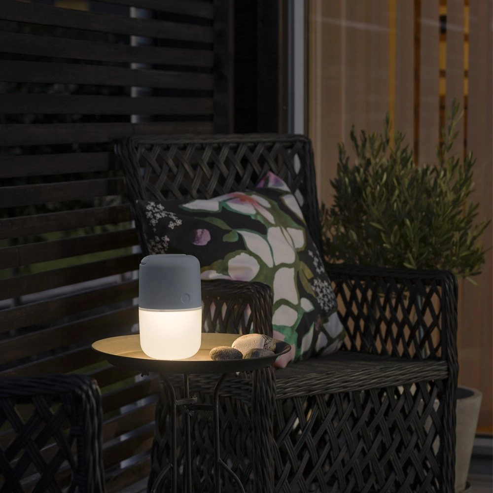 Gartentischlampe Asissi 19,5 cm grau KonstSmide 7318308053028