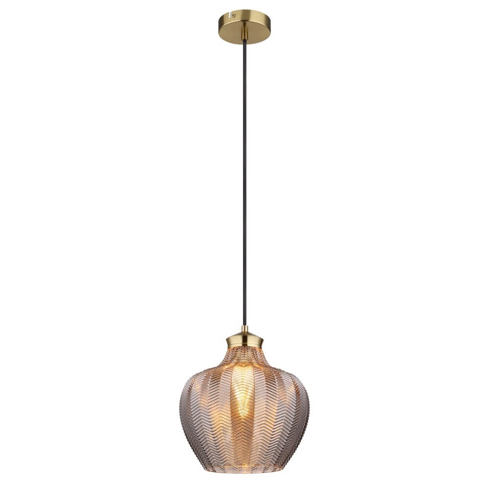 Pendelleuchte Jessica mit farbigem Glas Ø 26cm