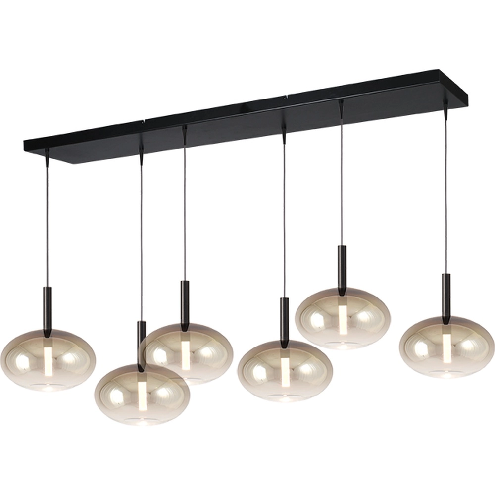 6L Pendellampe Ø24cm Lido Onion mit goldverblasstem Glas Masterlight 8718121324999