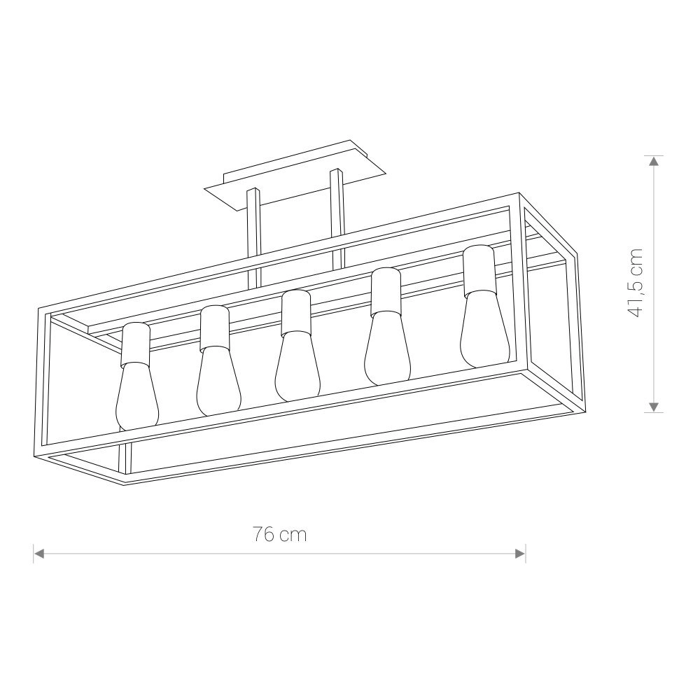 Hängelampe Crate 5-leichter schwarz Lyora 5903139904797