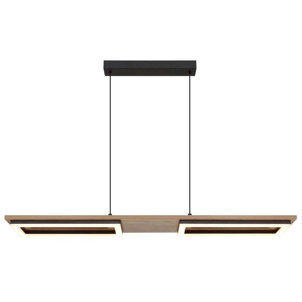 Design-Deckenlampe Bruce Schwarz mit Holz Globo 9007371592111