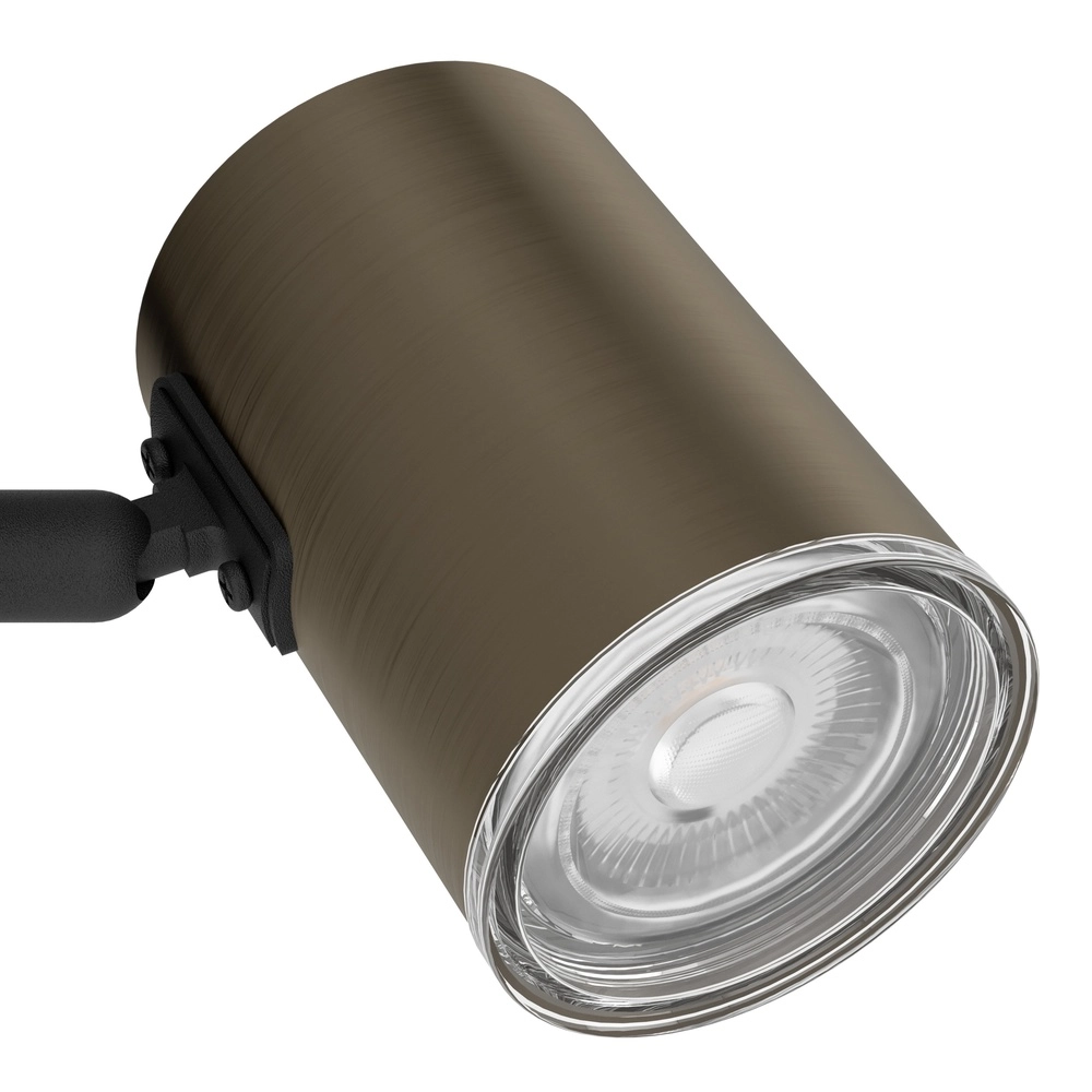 Badezimmerscheinwerfer Consuma 1 GU10 – schwarz mit Bronze Eglo 9008606365074
