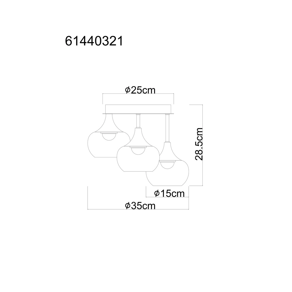 Nickel-Deckenlampe Lui Konstruktion Globo 9007371580606