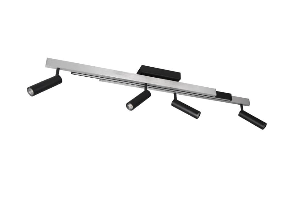 4-flammiger LED-Spot Zeno Metall mit Schwarz Trio 4017807614619