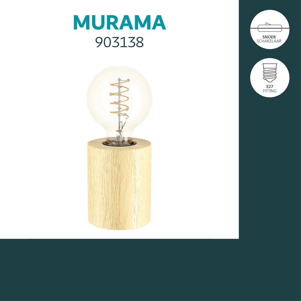 Tischlampe Murama Eichenholz