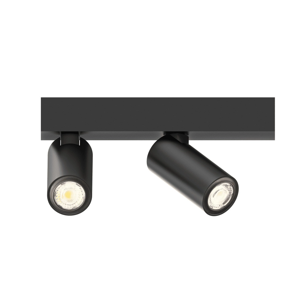 2-Licht oberflächenmontierter Scheinwerfer Tevo Mini Schwarz Lyora 8716803510548