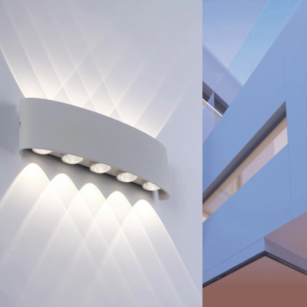 Wandspot Carlo Up - Down 5 - Light Grey Paul Neuhaus 4012248335796