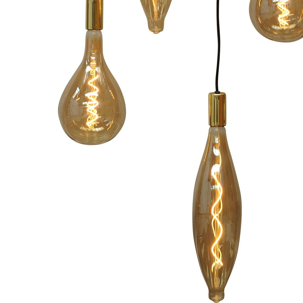 Goldene Hängelampe Aton 8-Licht Masterlight 8718121188812