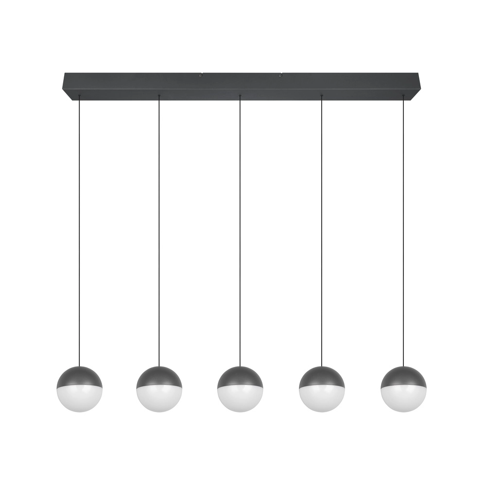 5-Licht Pendellampe Senta Anthrazit Trio 4017807697872