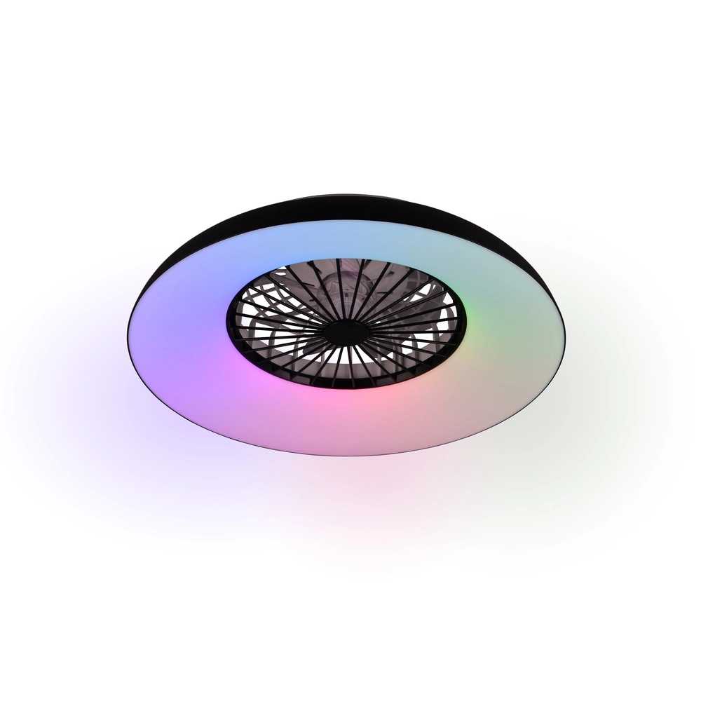 Designventilator Svaerholt schwarze Ø 60cm mit RGB-Funktion Trio 4017807688795