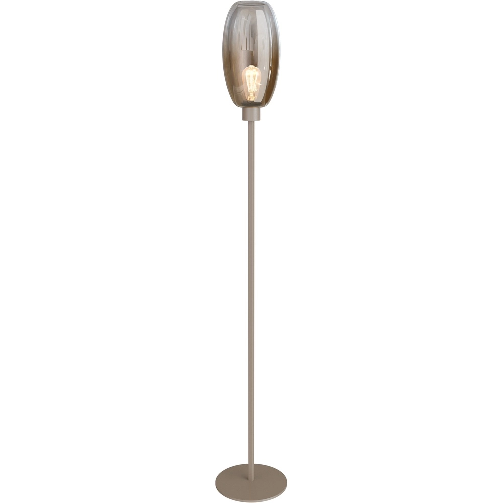 Glas-Stehlampe Olive 1x E27 – Sand