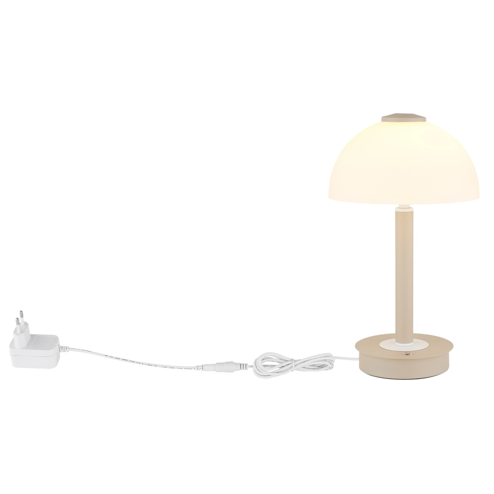 Moderne Tischleuchte Uldin sandbraun Globo 9007371580262