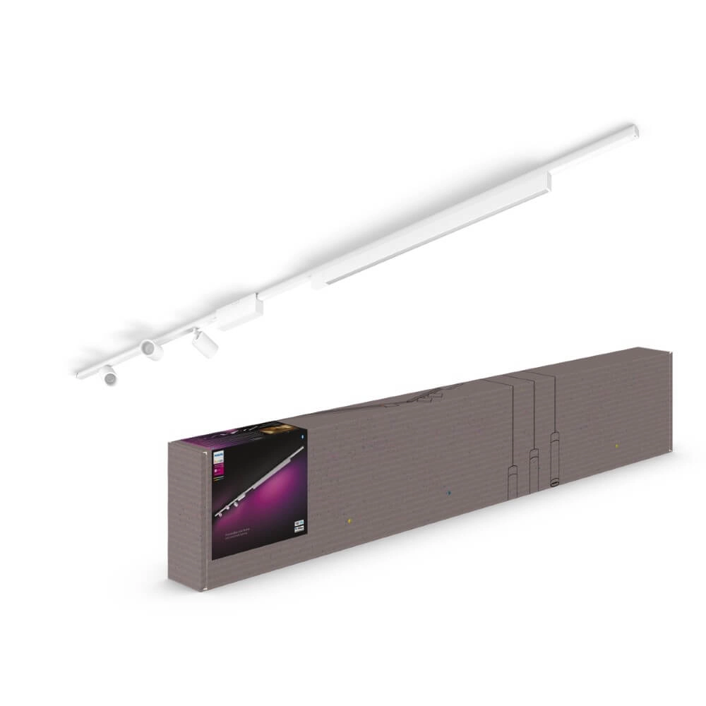 Hue Perifo - White and color Set mit 3 Strahlern und Leiste weiß Philips 8719514407824