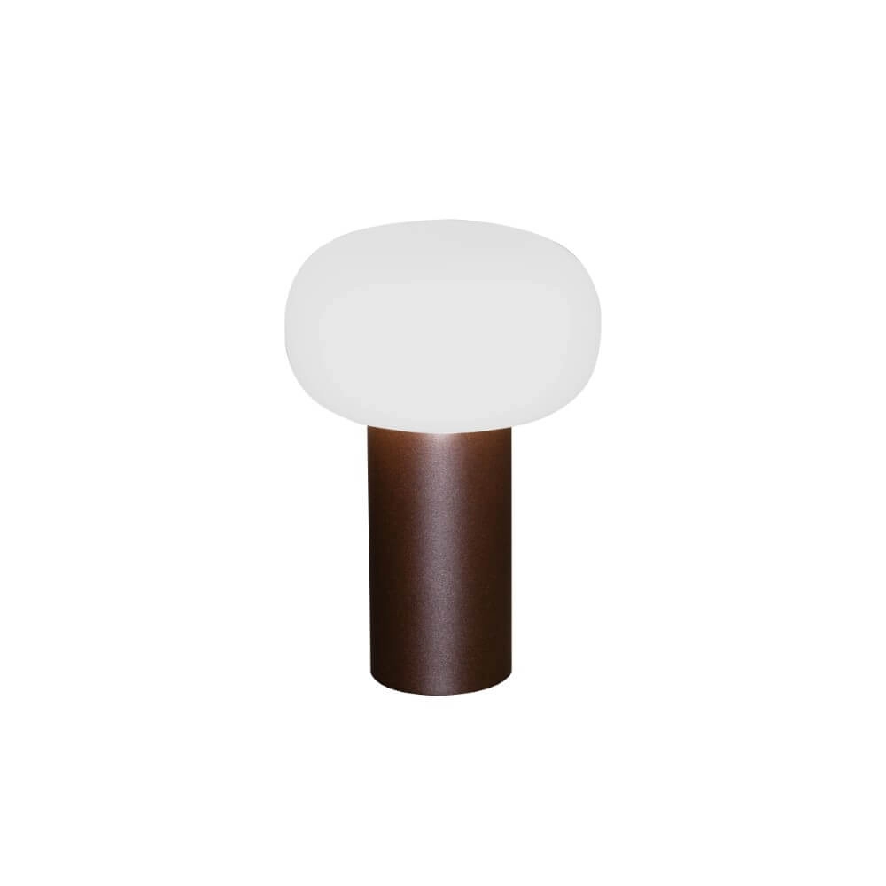 Wiederaufladbare Tischlampe Antibes rostbraun