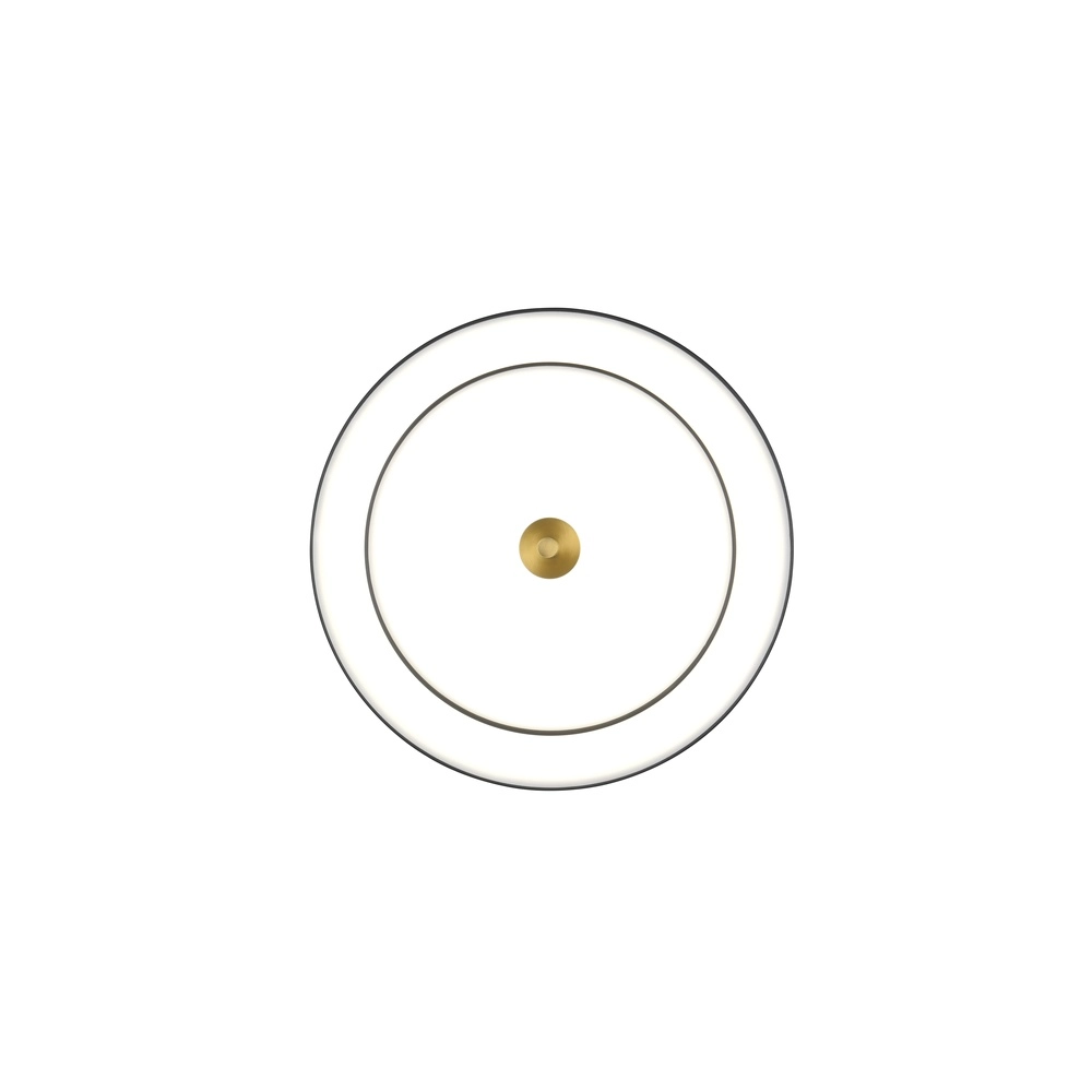 Moderne Deckenleuchte Keaton schwarz mit gold Ø 40cm Trio 4017807653687