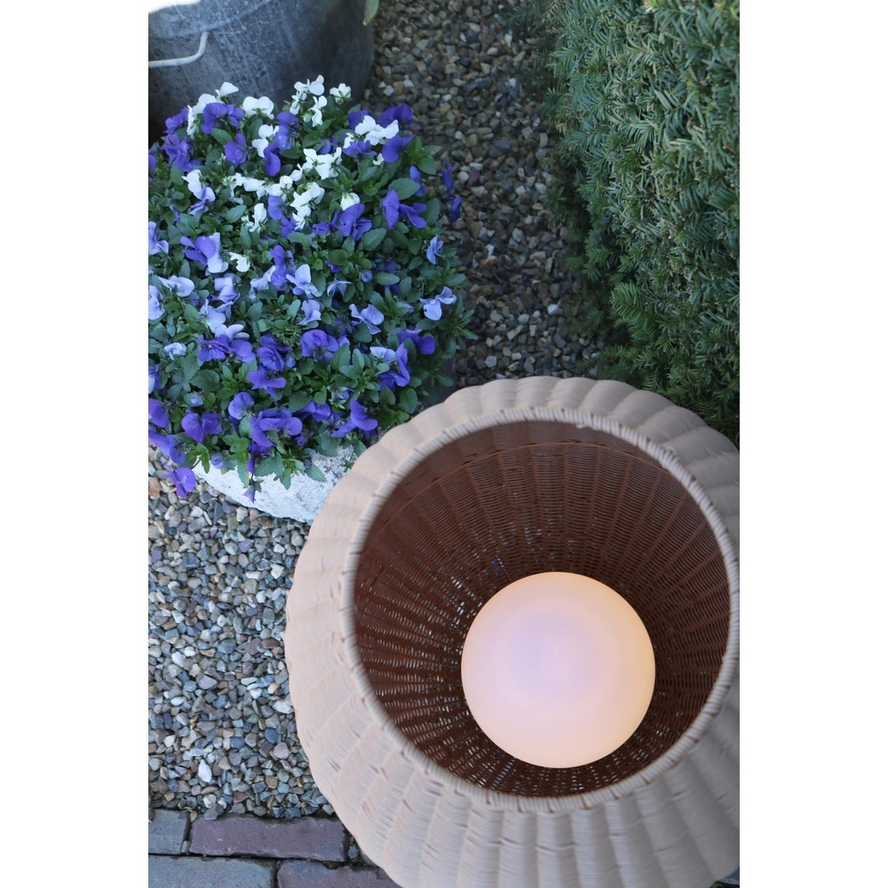 Tischlampe Colin Ip44 Wiederaufladbares Rattan Lucide 5411212031877