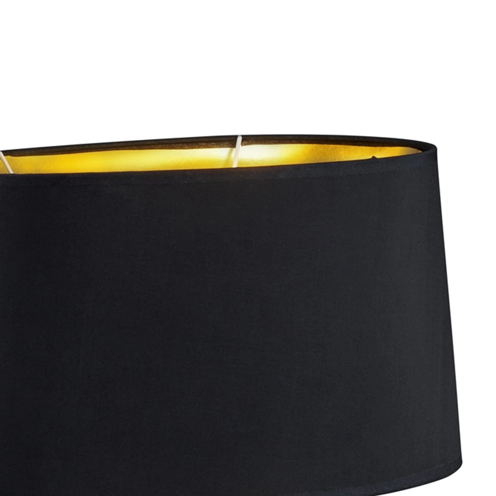 Tischlampe Taba 52 cm Gold mit Schwarz Trio 4017807377507