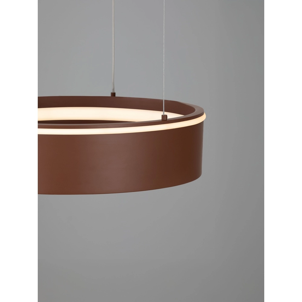 Moderne Pendellampe Olivia braun Ø 40 cm Lyora 5212017494238