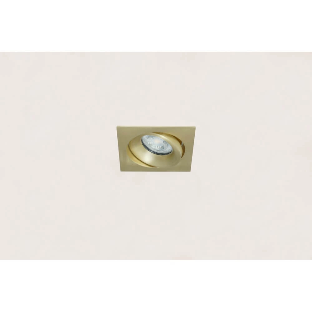 Quadratischer Einbaustrahler Alice mattes Gold Artdelight 8720701100404