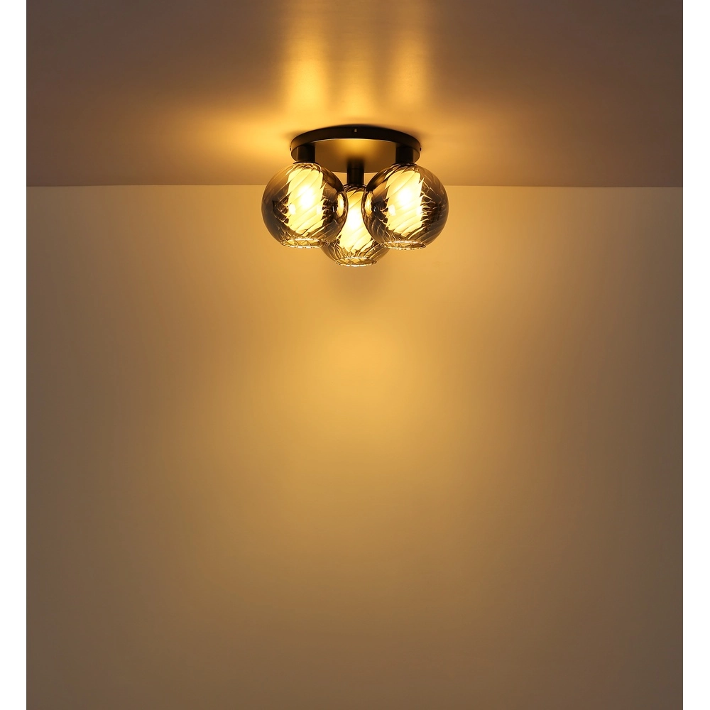 3-Licht Deckenlampe Ulf Schwarz Globo 9007371525713