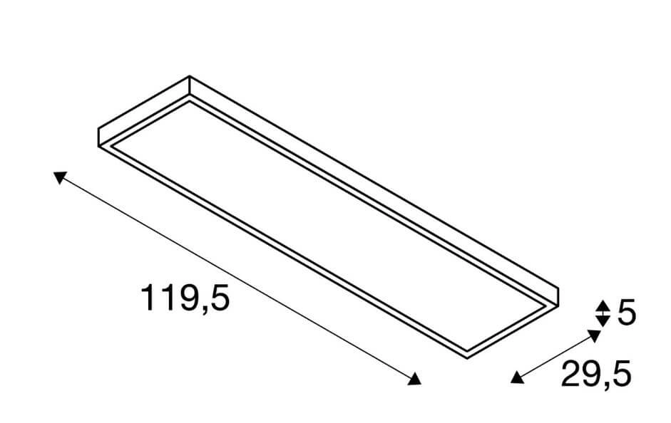 LED-Lampe Panel 45W - 3000k - 120 cm weiß SLV 4024163232425