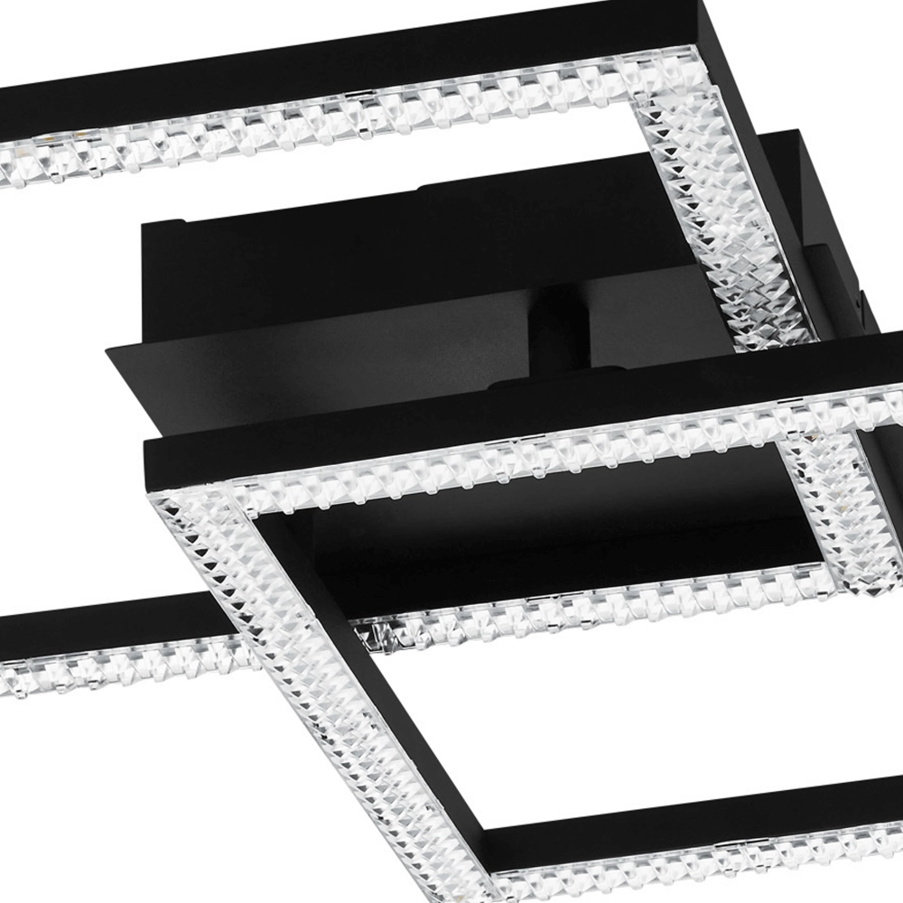 Schwarze Deckenlampe Lejias mit LED Eglo 9002759997991