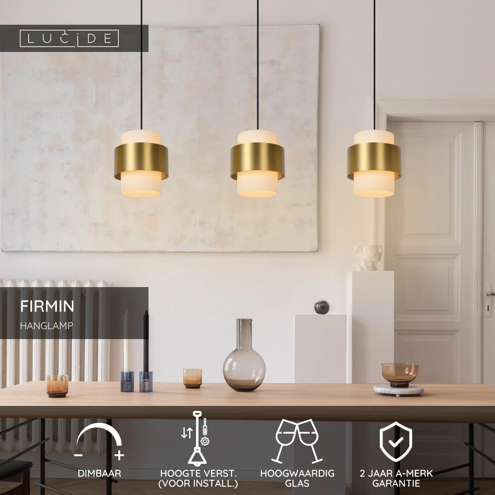Moderne Pendellampe Firmin 3-Licht Lucide 5411212451996
