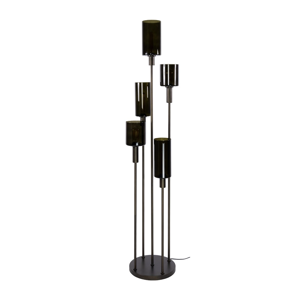 Design-Stehlampe Sepiora 5-helles Sienabraun Lyora 8716803515345