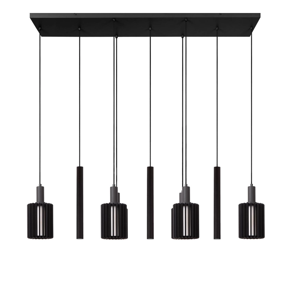 9-Licht Pendellampe Lambres Schwarz