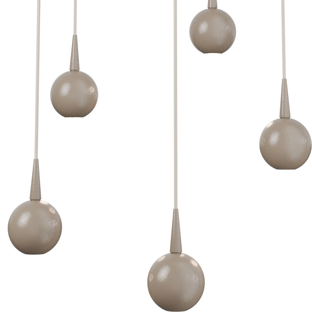 5-Licht Pendellampe Talana beige terra Ø 35cm DTW Masterlight 8718121399072