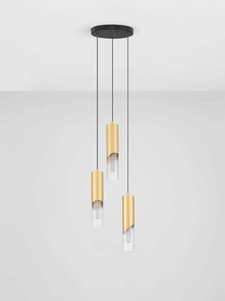 Design-Pendellampe Modesto Ø 25cm goldene 3-Licht Lyora 5212063501447