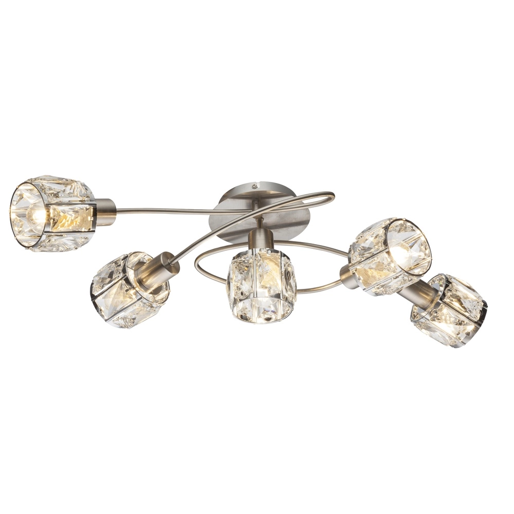 Deckenlampe Kris 5-Leicht-Nickel