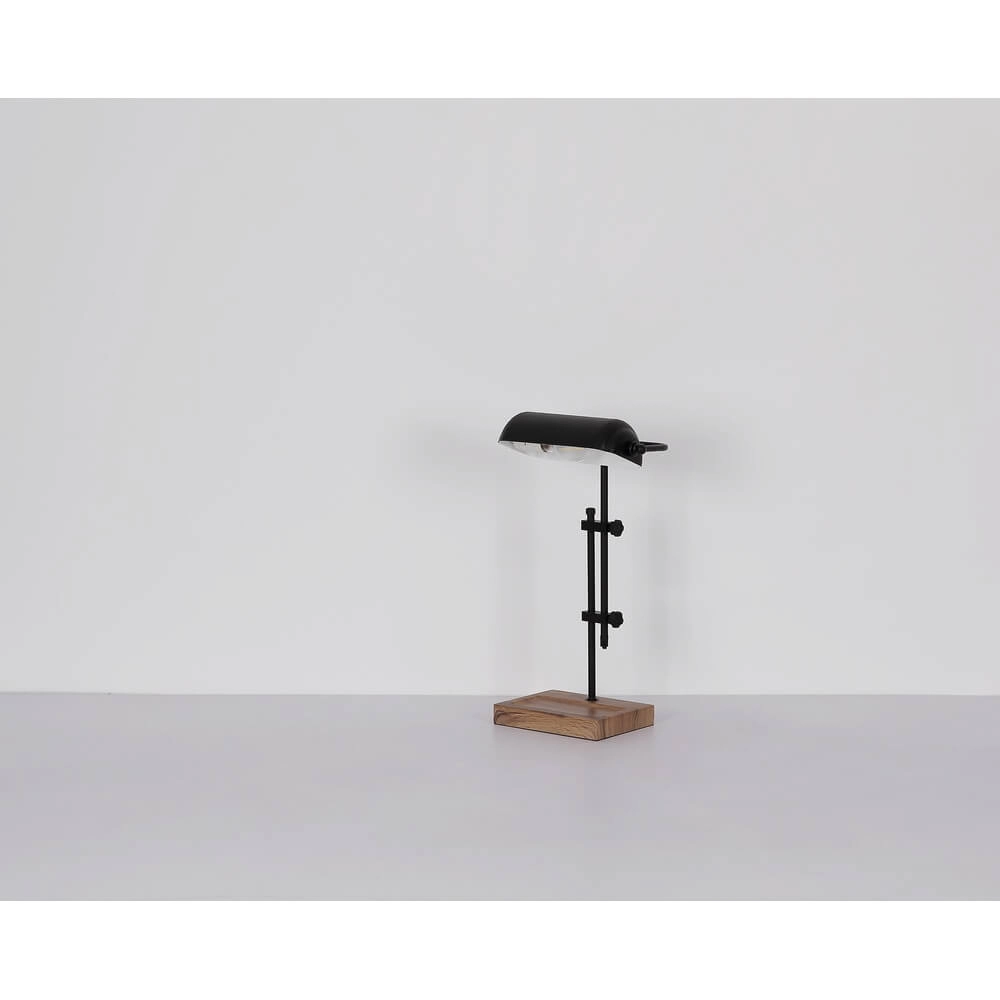 Schreibtischlampe Marid Holz mit Schwarz Globo 9007371474103