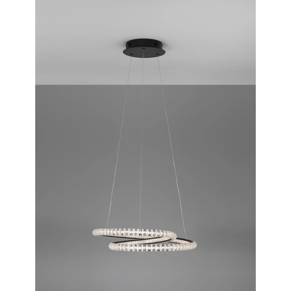 Design-Pendelleuchte Ginevra schwarz Ø 48cm Lyora 5212017433480