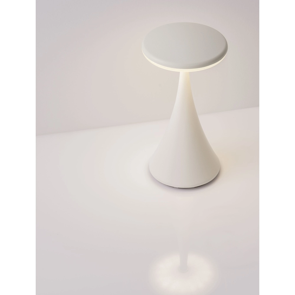 Tischlampe Elbo weiß wiederaufladbar mit USB Lyora 5212017476937