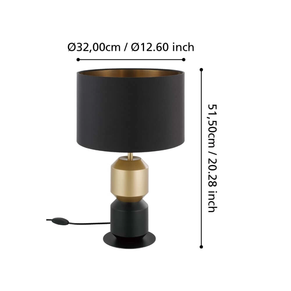 Schicke Tischlampe Laurignano Ø 32cm Stars of Light 9008606240944