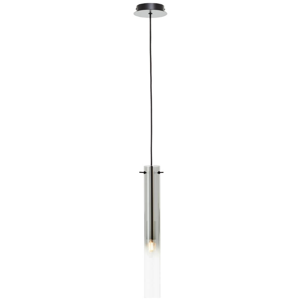 Hängelampe Glasini schwarz mit Rauchglas Brilliant 4004353429552