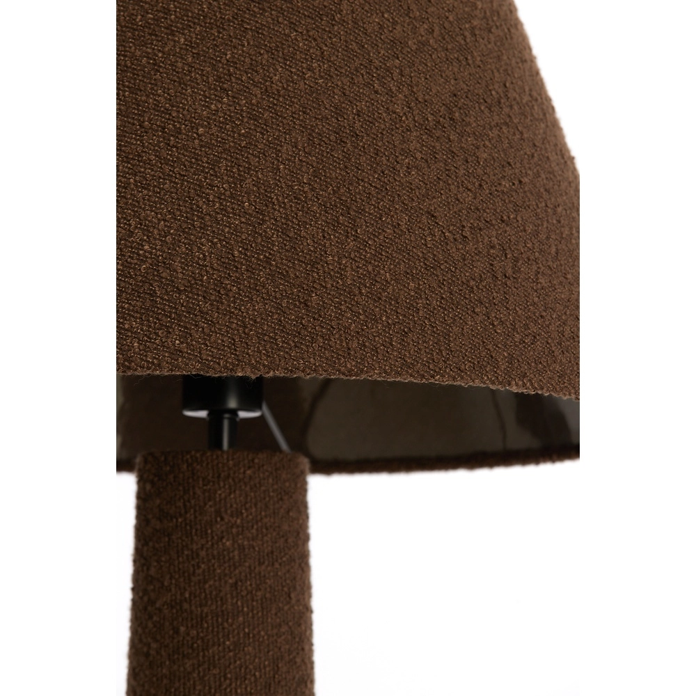 Stehlampe Devia Ø 50cm – bouclé – braun Light & Living 8717807759520