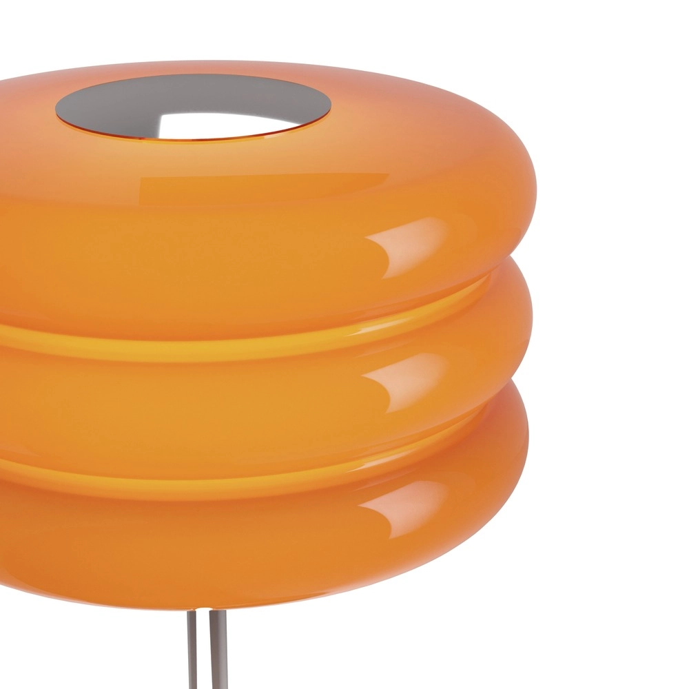 Design-Tischlampe Tortora Chrom mit oranger Ø 20 cm